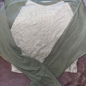 PINK Victoria's Secret Sage and Light Gray Top